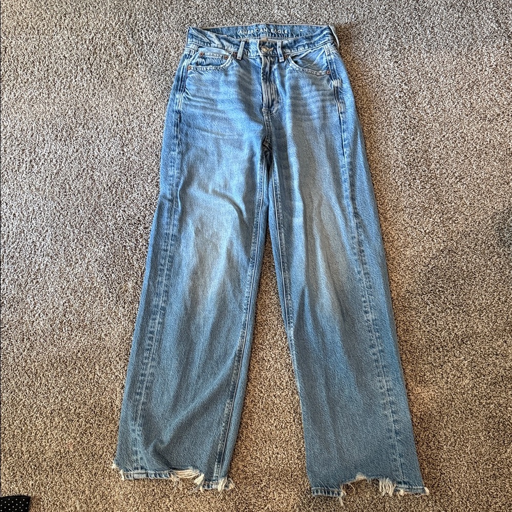 American Eagle Outfitters Light Blue Straight Leg Jeans